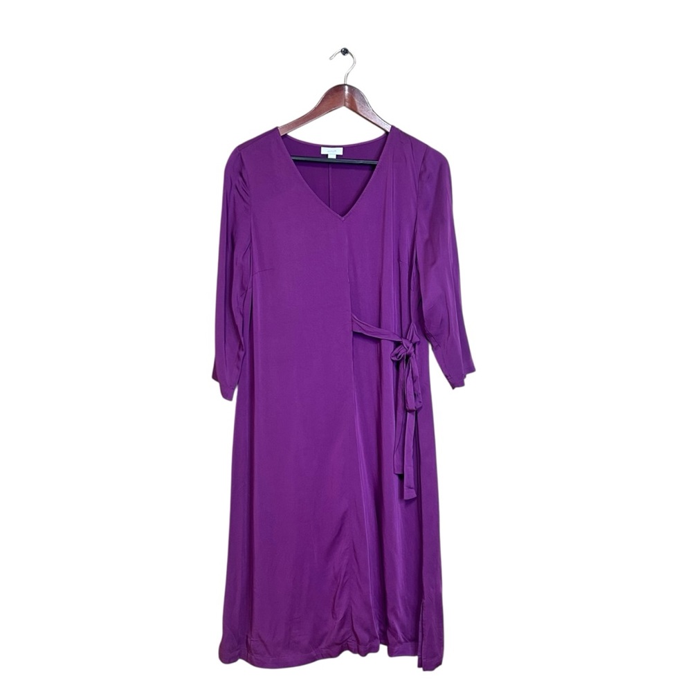 J. Jill purple life dress with side tie flowy and forgiving purple